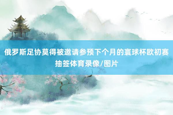 俄罗斯足协莫得被邀请参预下个月的寰球杯欧初赛抽签体育录像/图片