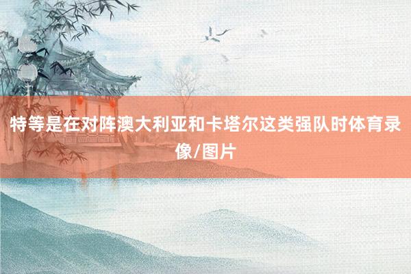 特等是在对阵澳大利亚和卡塔尔这类强队时体育录像/图片