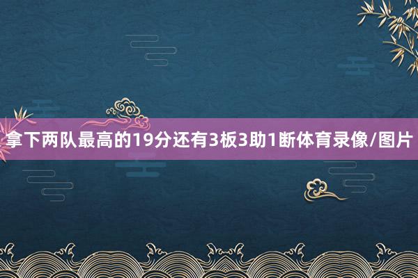 拿下两队最高的19分还有3板3助1断体育录像/图片