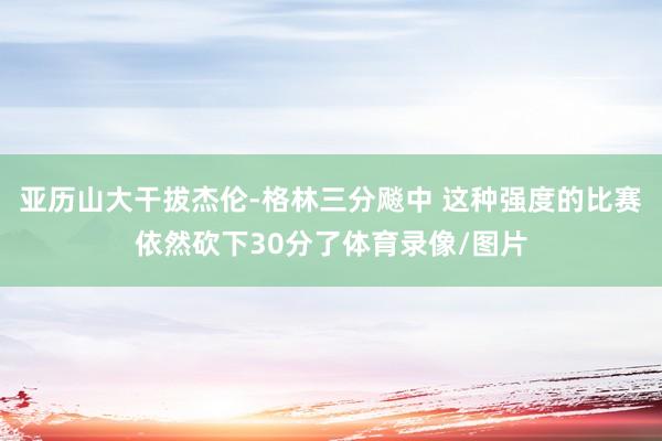 亚历山大干拔杰伦-格林三分飚中 这种强度的比赛依然砍下30分了体育录像/图片
