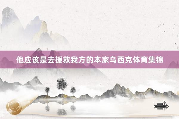 他应该是去援救我方的本家乌西克体育集锦