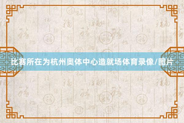 比赛所在为杭州奥体中心造就场体育录像/图片