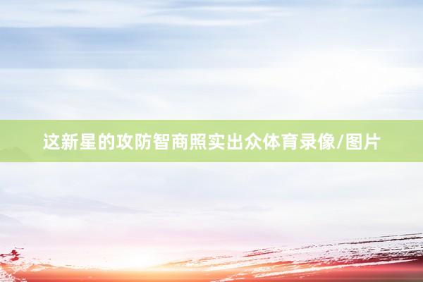 这新星的攻防智商照实出众体育录像/图片