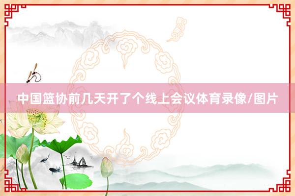 中国篮协前几天开了个线上会议体育录像/图片