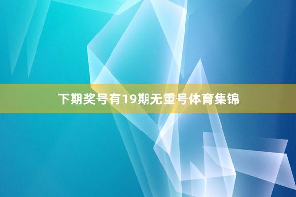 下期奖号有19期无重号体育集锦
