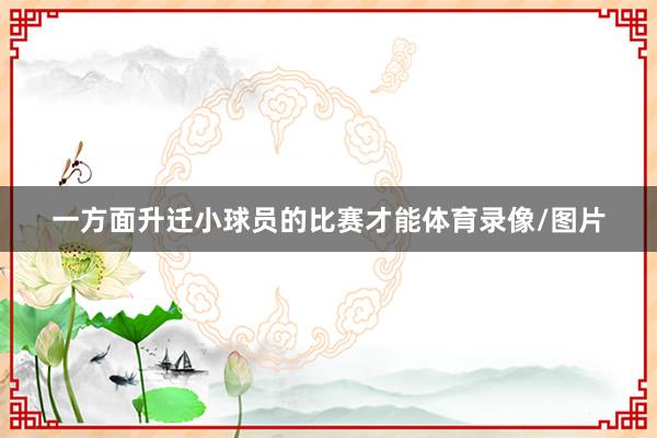 一方面升迁小球员的比赛才能体育录像/图片