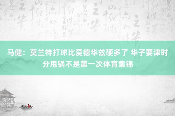 马健：莫兰特打球比爱德华兹硬多了 华子要津时分甩锅不是第一次体育集锦