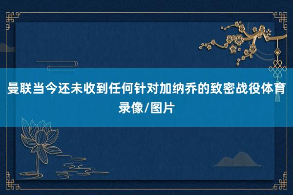 曼联当今还未收到任何针对加纳乔的致密战役体育录像/图片