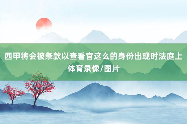 西甲将会被条款以查看官这么的身份出现时法庭上体育录像/图片