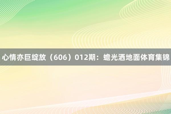 心情亦巨绽放（606）　　012期：蟾光洒地面体育集锦