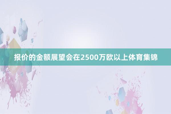 报价的金额展望会在2500万欧以上体育集锦