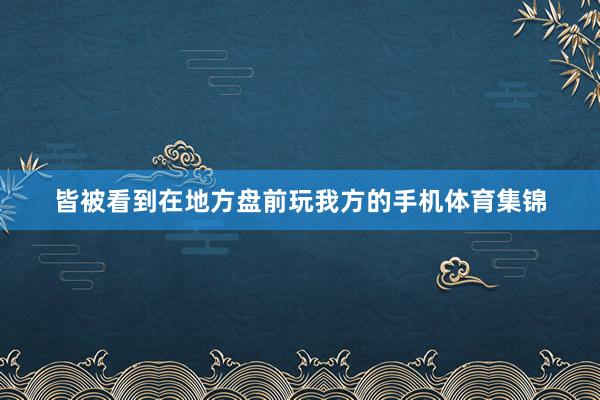 皆被看到在地方盘前玩我方的手机体育集锦