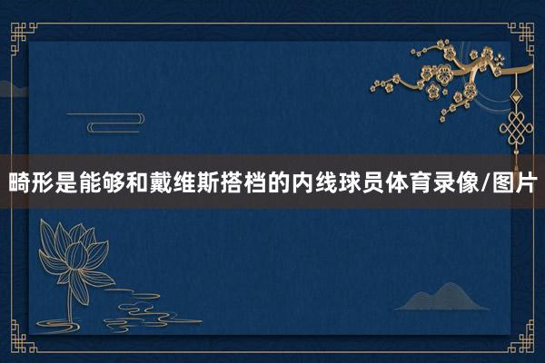 畸形是能够和戴维斯搭档的内线球员体育录像/图片