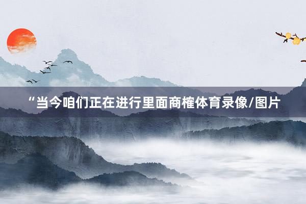 “当今咱们正在进行里面商榷体育录像/图片