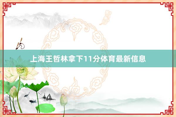 上海王哲林拿下11分体育最新信息