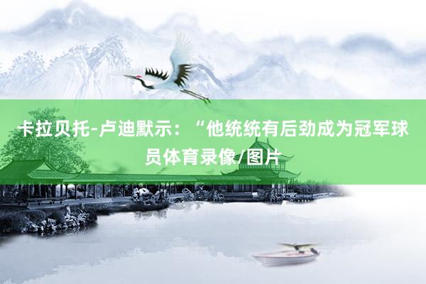 卡拉贝托-卢迪默示：“他统统有后劲成为冠军球员体育录像/图片