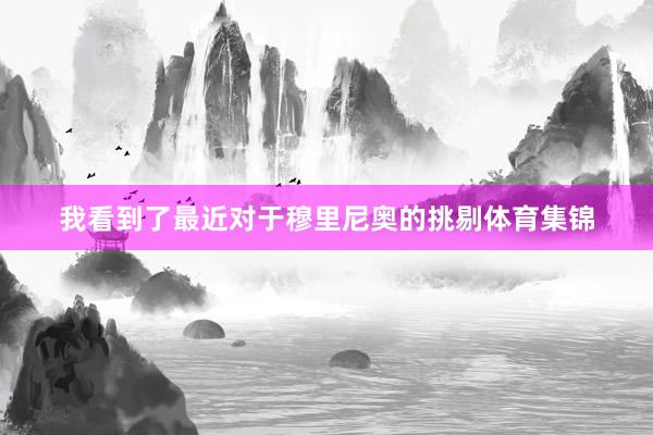 我看到了最近对于穆里尼奥的挑剔体育集锦