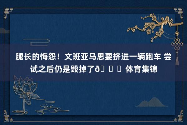 腿长的悔怨！文班亚马思要挤进一辆跑车 尝试之后仍是毁掉了😅体育集锦
