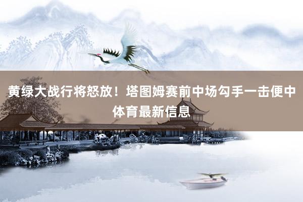 黄绿大战行将怒放！塔图姆赛前中场勾手一击便中体育最新信息