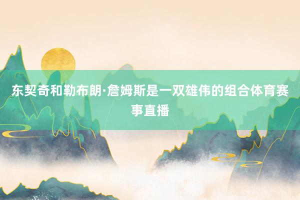 东契奇和勒布朗·詹姆斯是一双雄伟的组合体育赛事直播