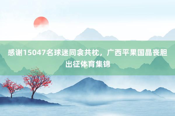 感谢15047名球迷同衾共枕，广西平果国晶丧胆出征体育集锦