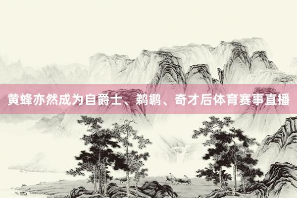 黄蜂亦然成为自爵士、鹈鹕、奇才后体育赛事直播
