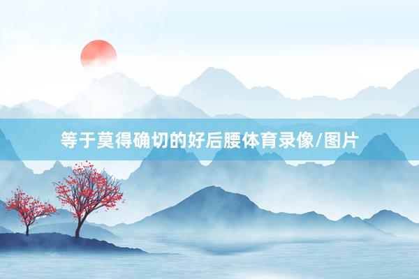 等于莫得确切的好后腰体育录像/图片