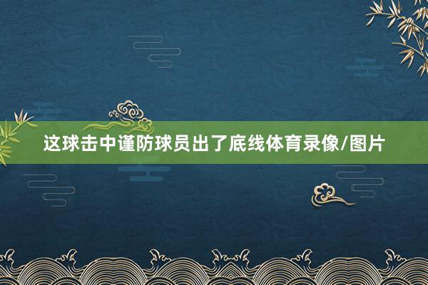 这球击中谨防球员出了底线体育录像/图片