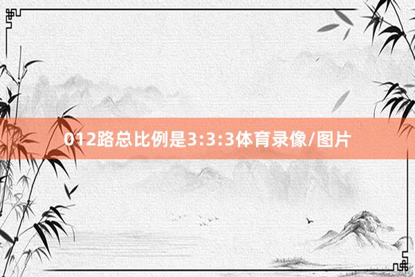 012路总比例是3:3:3体育录像/图片