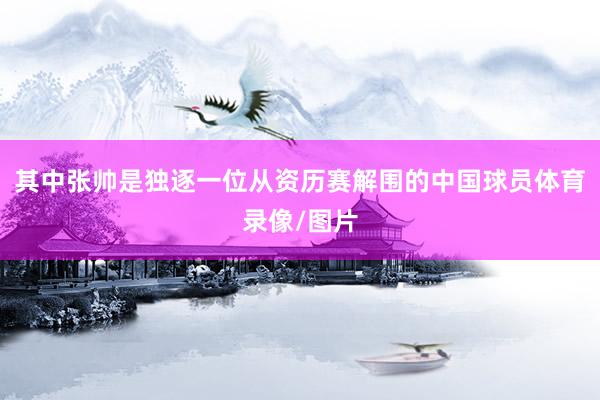 其中张帅是独逐一位从资历赛解围的中国球员体育录像/图片