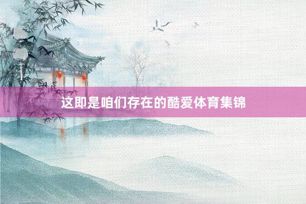 这即是咱们存在的酷爱体育集锦