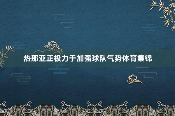 热那亚正极力于加强球队气势体育集锦