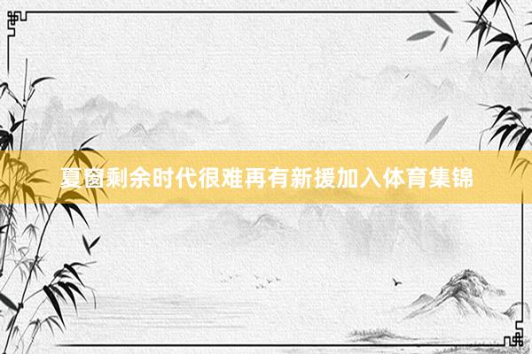 夏窗剩余时代很难再有新援加入体育集锦