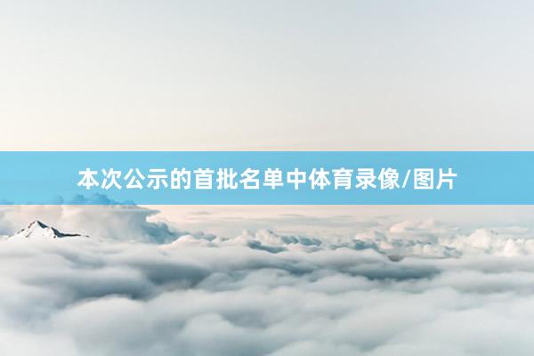 本次公示的首批名单中体育录像/图片