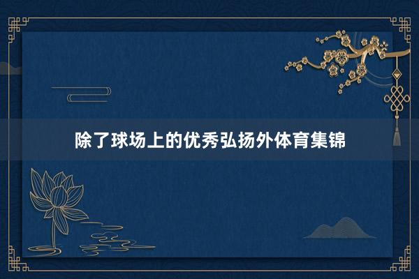 除了球场上的优秀弘扬外体育集锦