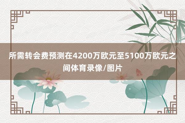 所需转会费预测在4200万欧元至5100万欧元之间体育录像/图片