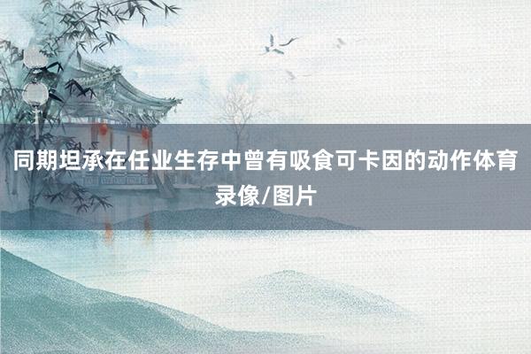 同期坦承在任业生存中曾有吸食可卡因的动作体育录像/图片