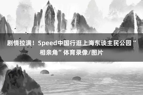 剧情拉满！Speed中国行逛上海东谈主民公园“相亲角”体育录像/图片